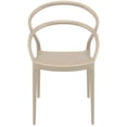 thumbnail image 5 of Luxury Commercial Living 32.25" Taupe Outdoor Patio Round Dining Chair, 5 of 7