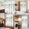 thumbnail image 5 of No Hook Shower Curtain,Green Botanical Waterproof Shower Curtains for Bathroom,Watercolor Floral Spring Eucalyptus Leaves Bathroom Curtain with Mesh Top Window for Home Hotel Bathtub,Stall 36"x72", 5 of 9