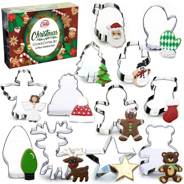 Christmas Cookie Cutter Set, 12 Piece, Stainless Steel - Walmart.com