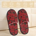 thumbnail image 2 of Fotbe Rose Flowers Pantuflas Peludas para Mujer con Estampado, Zapatillas de Peluche, Zapatos de Invierno para Casa, Uso Interior y Exterior-Medium, 2 of 8