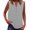 Gray, variant on Sleeveless V Neck Shirts For Women Solid Colod Classic Elegant Casual Button T Shirts Lightweight Summer Blouses Pullover Outfits Army Green L