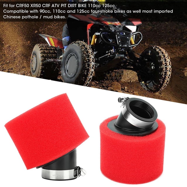 Filtro de aire de espuma de coche limpiador de cápsula de filtro de aire de espuma de coche de 38 mm / 15 pulgadas Filtro de aire en ángulo de coche de 45 para CRF50 XR50 ANGGREK Otros