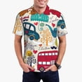 thumbnail image 1 of Fotbe London Symboles Motif Polo de Golf pour Hommes – Chemise de Golf Respirante avec Col Boutonné-4TG, 1 of 6