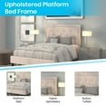 thumbnail image 4 of Flash Furniture Roxbury Full Size Tufted Upholstered Platform Bed in Beige Fabric with 10 Inch CertiPUR-US Certified Pocket Spring Mattress, 4 of 9