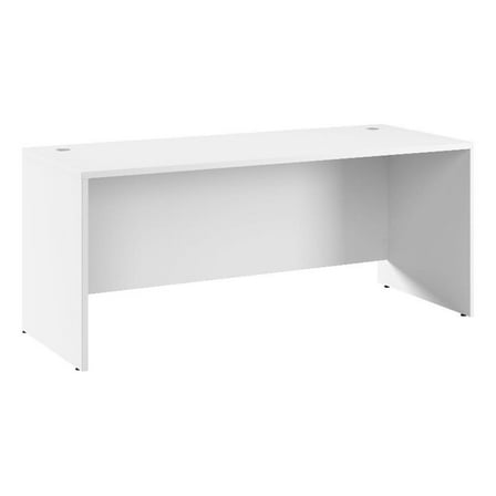 Bowery Hill 72W x 30D Office Desk in White - Engineered Wood