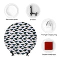 thumbnail image 4 of Balery Graduation Hats Print Bone China Decorative Plate Ceramic Dinner Plates Art Crafts with Display Stand-10in, 4 of 6