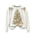 thumbnail image 6 of Christmas Sweatshirts for Women Oversized Fashion Vintage Xmas Holiday Tops Casual Christmas Sweater Long Sleeve Outfits Crewneck Fleece Sweatshirt Pullover Top, 6 of 7
