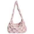 thumbnail image 1 of Bolso Mujer Fluffy Bandolera Gran Capacidad A Cuadros Rosa FLhrweasw, 1 of 9