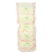 Unique Bargains Cotton Lining Pink Polyester Rim 5 Compartments Storage Bag Yellow Uypuw