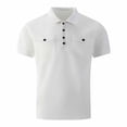 thumbnail image 4 of LMOIPLI Mens Work Shirts 2026 Short Sleeve Casual Slim Fit Button Up Waffle Golf Shirts with Pockets Tennis T Shirts White L, 4 of 9