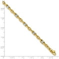 thumbnail image 2 of 14k Two-tone Gold Polished Link Bracelet 7.5 Inch 3.6mm Wide Link Bracelet for Women - 4.6 Grams, 2 of 2