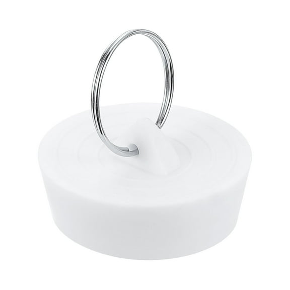 Uxcell Rubber Sink Plug, Bathtub Drain Stopper Fit for 1-1/2" to 1-5/8", White