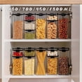 thumbnail image 2 of Food Storage Container with Airtight Lids Kitchen Rice Dispenser Spices Baking Flour Organizer Case Indoor Houseware Kitchen 1300ML, 2 of 7