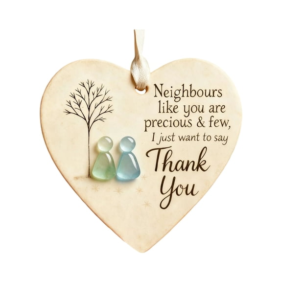 Heart Shaped Pendant Neighbor Appreciation Thank You Gift 1 Piece Hanging Ornament