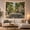 Sunlit Street, variant on Vintage Car on a Rain-Slicked Tree-Lined Street, Nostalgic Illustration for City Lovers, Urban Street Art, Housewarming Gift, Tapestry Wall Hanging for Bedroom and Living Room
