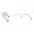 thumbnail image 4 of Child Size Kids Color Mirror Classic Iconic Tear Drop Officer Sunglasses Silver Pink Mirror, 4 of 4