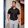thumbnail image 4 of sogami Short Sleeve Dress Shirts for Men Stretch Casual Button Down Shirt, 4 of 8