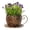 Bronze Coffee, variant on mdesiwst Vintage Teacup Planter Iron Floral Cutout Flowerpot Decorative Plant Pot for Succulents Herbs Flowers Indoor Outdoor Garden Decor