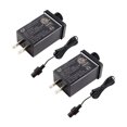 thumbnail image 2 of 2PCS 替换院子充气适配器 12V 1A,2 类电源,带 9.84 英尺延长线 套装 美规, 2 of 9