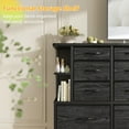 thumbnail image 3 of EnHomee Black Dresser with 12 Fabric Drawers Dresser for Bedroom Dresser with LED Lights & Storage Shelf, 3 of 8