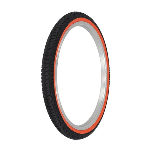 PRO  Bicycle Bike Tire 20 X 1.75 Black/Orange Sidewall Tire P-1064
