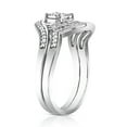 thumbnail image 2 of Vir Jewels 1/3 CTTW Lab Grown Diamond Wedding Bridal Set in Sterling Silver Female Adult, 2 of 5