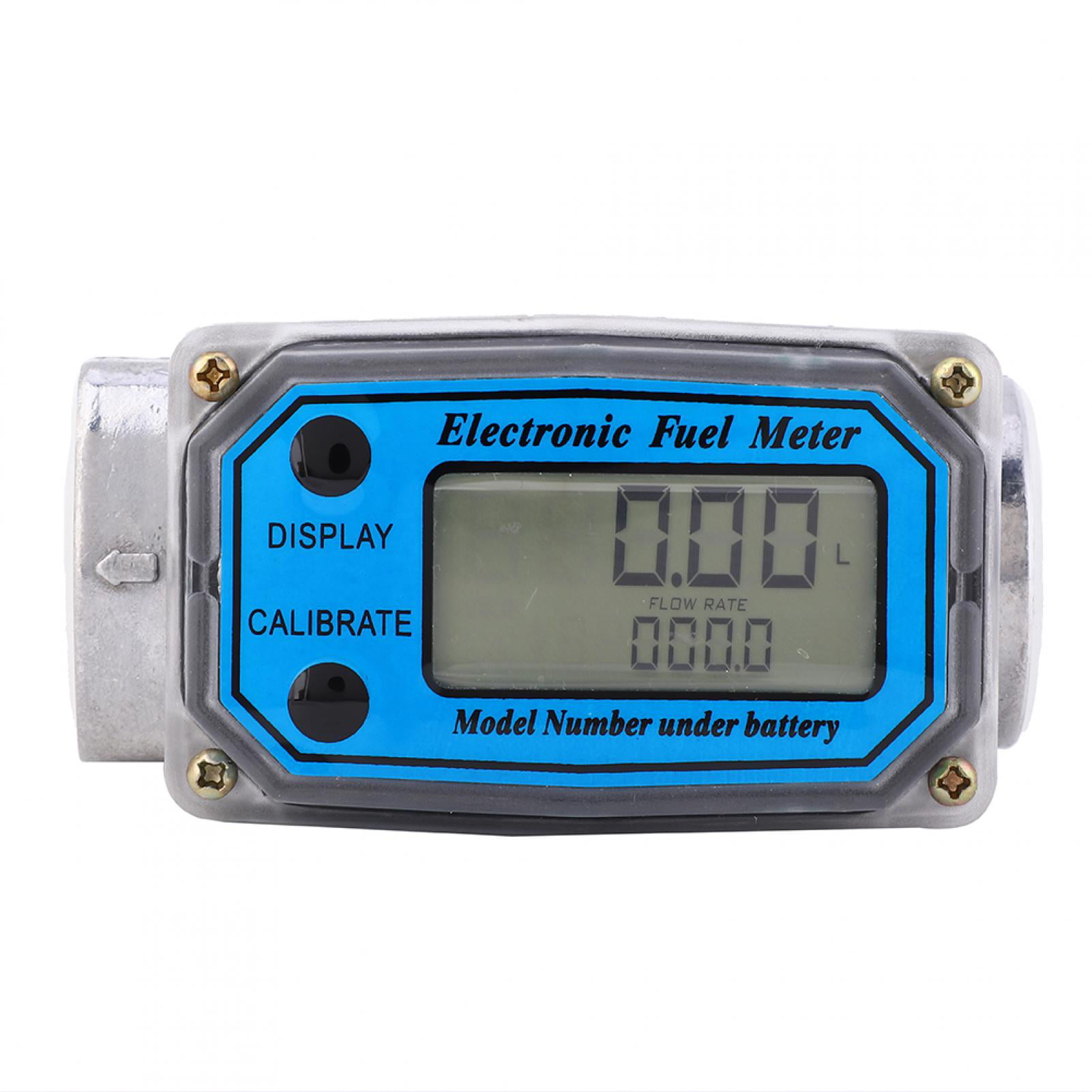 Digital High Accuracy Fuel Flowmeter LCD Display For Gasoline Oil Measure Tool 
