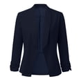 thumbnail image 4 of IMENGL Jackets Long Sleeve Lapel Button Slim Jacket Plus Size Work Coat, Blue XL, Size M-2XL, 4 of 6