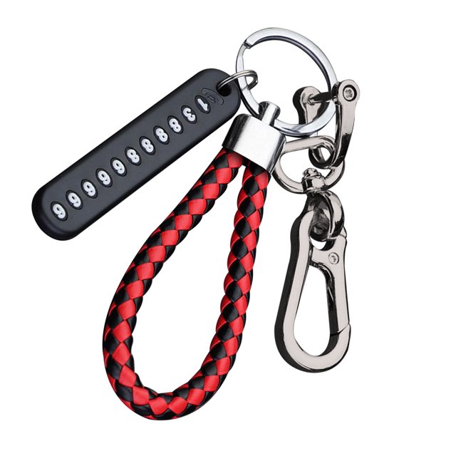sweethay Llaveros antipérdida, llavero de coche de acero inoxidable, llavero de tarjeta de número de teléfono para regalo de fiesta, accesorios de Automoción decorativa y accesorios No.06 sweethay VI000542-06