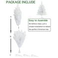 thumbnail image 4 of 2FT Artificial Christmas Tree White Mini Tabletop Christmas Pine Tree with Plastic Stand Small Xmas Tree for Indoor Outdoor Holiday Home Decoration, 4 of 7