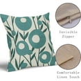 thumbnail image 4 of Teal Pillow Covers 18x18 Set of 2 Spring Summer Floral Minimalist Art Geometry Flower Modern Style Decorative Throw Pillow Cases Outdoor Farmhouse Decor for Sofa Couch Bed, 4 of 6