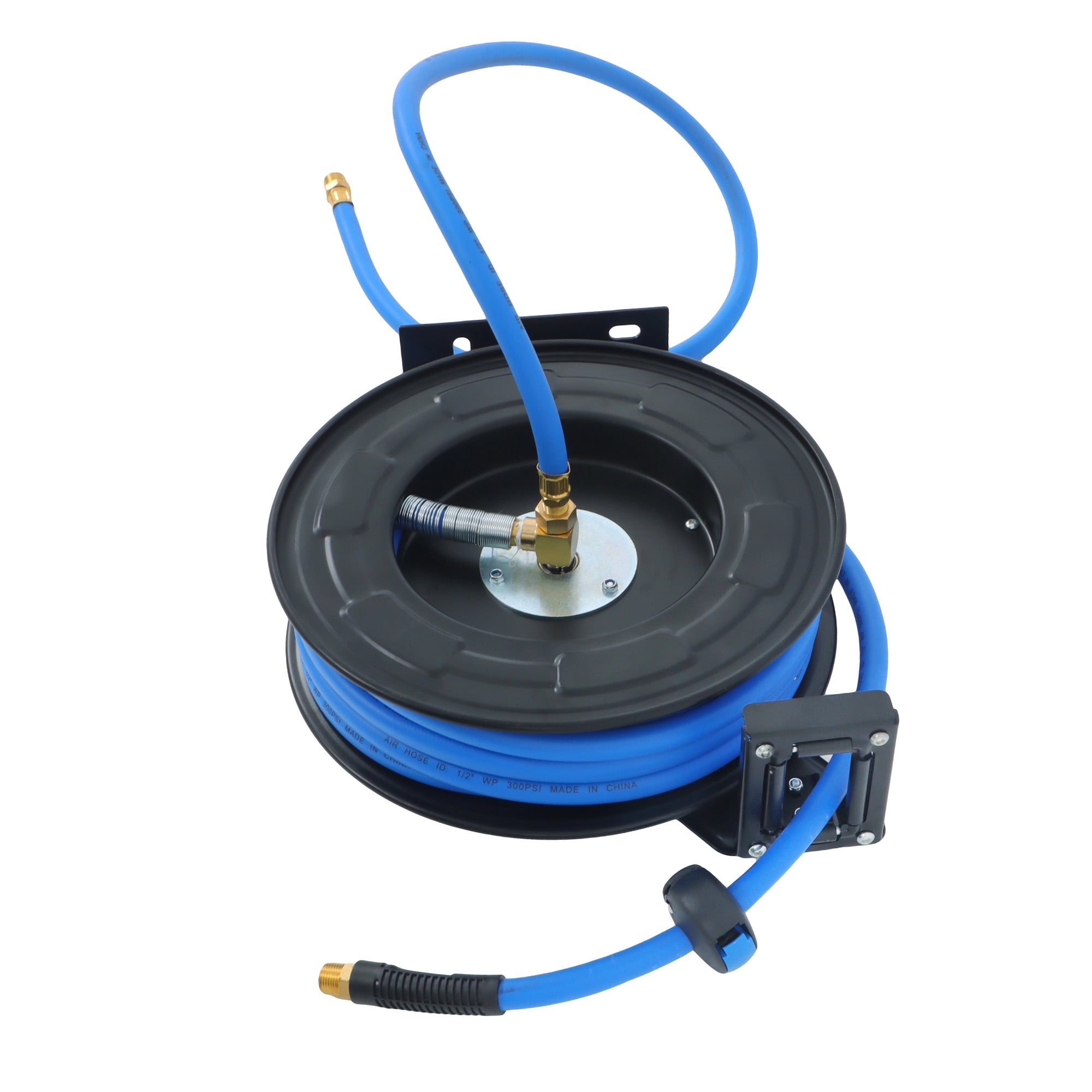 hostic 1/2In * 50Ft Steel Pressure Wash Hose Reel, Heavy Duty Professional Power Wash Hose Reel, 300PSI