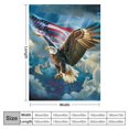 thumbnail image 4 of Orinice  American Eagle Fleece Blanket for Bed, 75" x 90" Queen Size Eagle Fleece Throw Blanket for Men, Women and Kids - Super Soft Plush Eagle Blanket Throw Print Blanket for Eagle Lovers 40x50in, 4 of 6