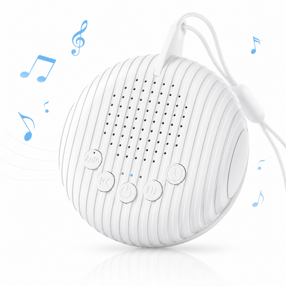 Portable White Noise Sound Machine w/ Charging Cable for Adults,Baby,White