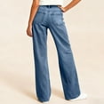 thumbnail image 5 of LWavelet Womens High Waisted Flared Jeans Daily Casual Denim Pants Sky Blue 2XL, 5 of 5