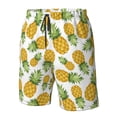 thumbnail image 5 of Kdxio Pineapple Pattern Mens Casual Shorts - Drawstring Summer Beach Sports Shorts for Men, 5 of 9