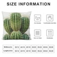 thumbnail image 5 of Fenyluxe Summer Style Tropical Succulent Plants Green Cactus Home Bed Decor Throw Pillow Cases Prickly&nbsp;Pear Pattern Super Soft Square Pillowslip (Prickly&nbsp;Pear) 22x22in, 5 of 5