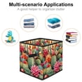 thumbnail image 2 of Cactus Foldable Storage Basket with Handle, 10.8"x10.5"x10.6", Large Capacity Organizer Bins, 2 of 6