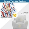 thumbnail image 3 of SCRAWLGOD American Flag Zebra Print Recliner Chair Covers Lazyboy Recliner Cover 4 Piece Stretch Recliner Slipcovers Sofa Covers Washable Furniture Protector with Elastic Bottom for Dog, 3 of 7