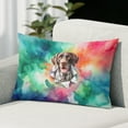 thumbnail image 2 of Funny Watercolor Adorable German Shorthaired Pointer Peeking Through Torn Paper Effect Pillowcase Double Sided GSP Lover Dog Gift Pillow Case Covers - 00026, 2 of 3