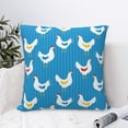 thumbnail image 4 of Yiaed Cartoon Chicken Print Pillow Covers Super Soft Decorative Square Throw Pillow Covers Case Cushion Covers for Sofa Couch Bedroom Car Decor（No pillow core）-26"x26", 4 of 7