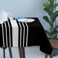 thumbnail image 4 of Black White Stripe Table Cloth Waterproof Tablecloths, Modern Rustic Vertical Striped Tablecloth Dining Table Cover for Kitchen Party Tabletop Outdoor, Rectangle Tablecloth 60x120 Inch, 4 of 9