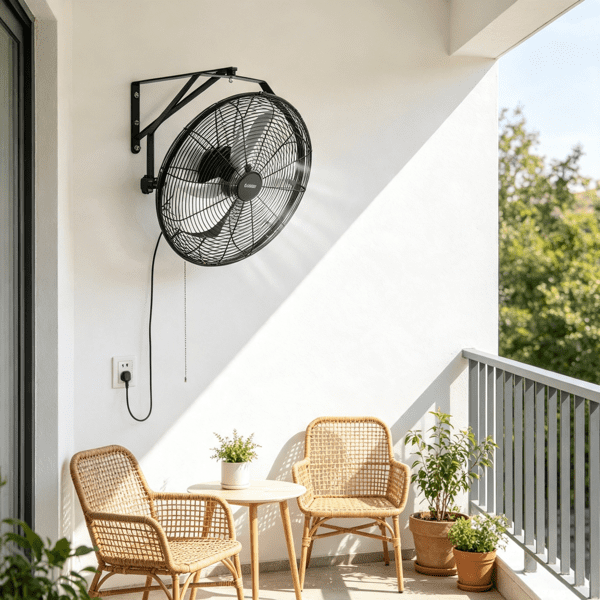 18" Wall Mount Fan, 3-Speed with Adjustable Rotation, Long Airflow Reach, for Industrial & Commercial Use