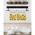 thumbnail image 3 of Yellow Sunflowers Kitchen Dish Towels for Drying Dishes Set of 2, Summer Floral Elegant Pastoral Checkered Waffle Weave Microfiber Hand Tea Bathroom Towels Quick Dry & Absorbent Towel 15.7x23.6, 3 of 7