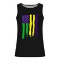 cllios 2024 Mardi Gras Tank Tops for Men Tuesday Carnival Mask Printed