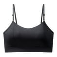 thumbnail image 2 of Rvasteizo Women Ice Silk Seamless Deep U Back Fixed Cup Spaghetti Strap Cami Bralette, 2 of 3