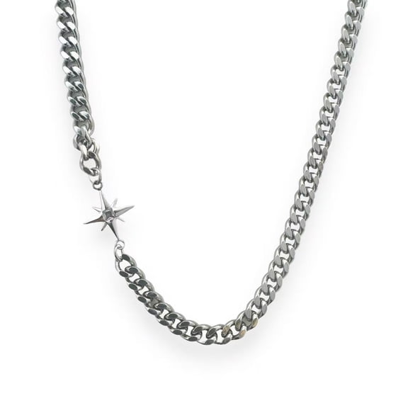 Star Link Chain Necklace for Men Women Streetwear Punk Hip Hop Unisex Style