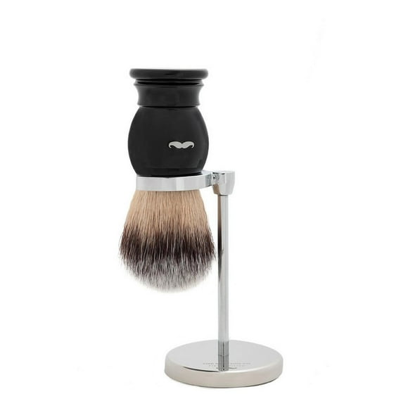 Kit The Shaving Co Brocha Afeitar Negra Con Base De Acero amarillo 1