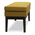 thumbnail image 3 of Simpli Home Carlson 45 inch Wide Mid Century Ottoman Bench in Marigold Woven Fabric, 3 of 11
