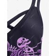 thumbnail image 3 of Vestido Talla Extra Plisado de Estampado de Cráneo de Curva Rosegal  Vestidos casuales de talla grande, 3 of 5